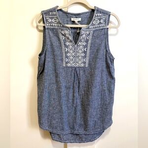 Beachlunchlounge Popover Shirt Embroidered Micro Stripe